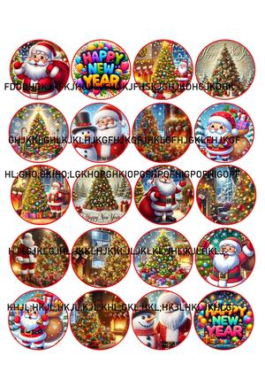 Christmas stickers-resolution 10656x14908 PDF