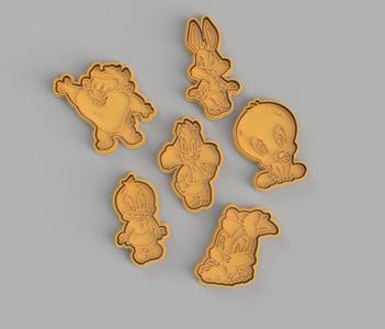 Baby Looney tunes cookie cutter x6