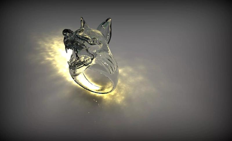 Wolf Head Ring