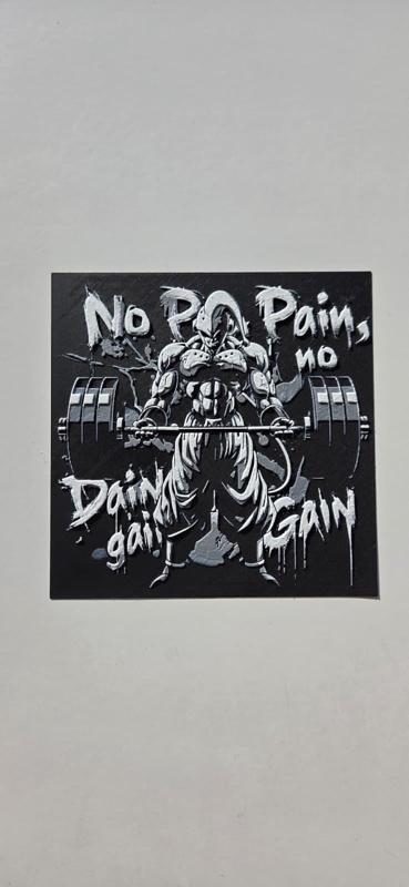 💪🔥 Premium 3D Frame "Majin Buu: No Pain, No Gain" 🔥💪