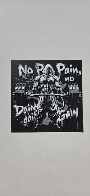 💪🔥 Premium 3D Frame "Majin Buu: No Pain, No Gain" 🔥💪