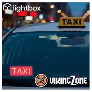 LightBox - 3D Backlit Taxi Sign with Interchangeable Caps "FREE" / "TAXI" / "AIR".