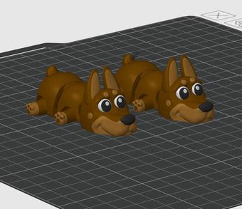 🐾Articulated 3D Printed Toy & Keychain – Doberman – Black & Brown Variants