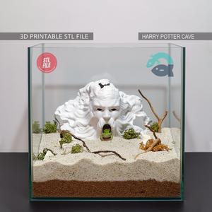 Harry Pottery theme Cave - Aquarium and Terrarium Decor, Fish Hide, Reptile Shelter, Spider Nest, Salazar Critter House