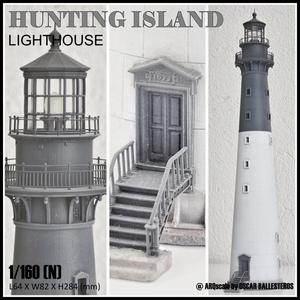 HUNTING ISLAND LIGHTHOUSE - N (1/160) SCALE MODEL LANDMARK