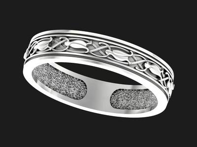 Wedding  ring Ornament of birds 1164