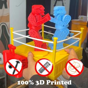 Fully 3D Printed Robots Board Game (2 Players) - Rock'Em Sock'Em Robots