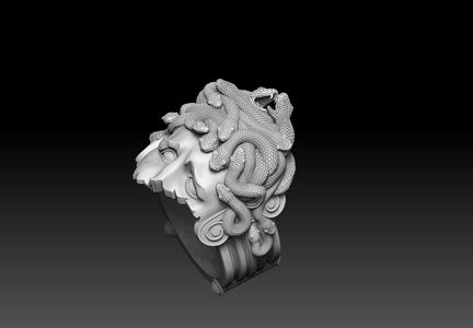 Medusa Ring with Athena Inside – STL 3D Model