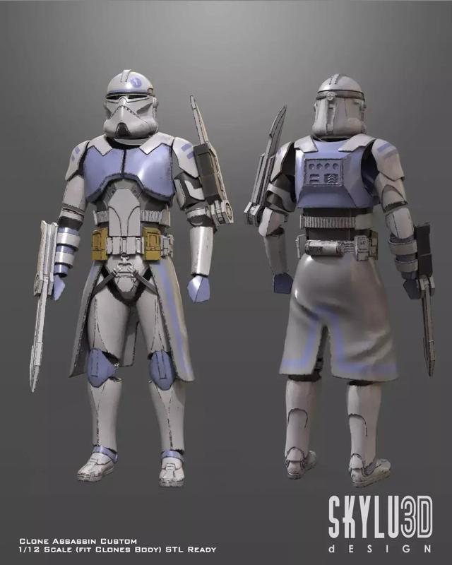 Clone Assassin One12 scale custom STL 3D print model