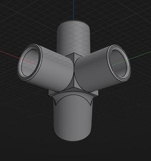 FPV Gate 1/2" PVC Connector 45Deg with Post