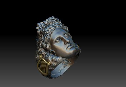 Apollo Ring with Lyre