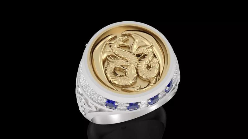 Three Headed Dragon Pendant