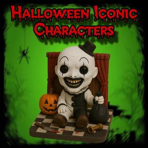 Art the Clown Terrifier diorama chibi Halloween iconic characters