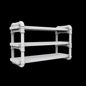 Industrial Pipe Shelf 3D Printable Model
