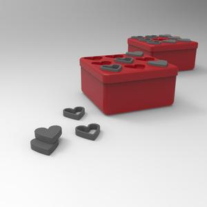 tic tac toe heart box