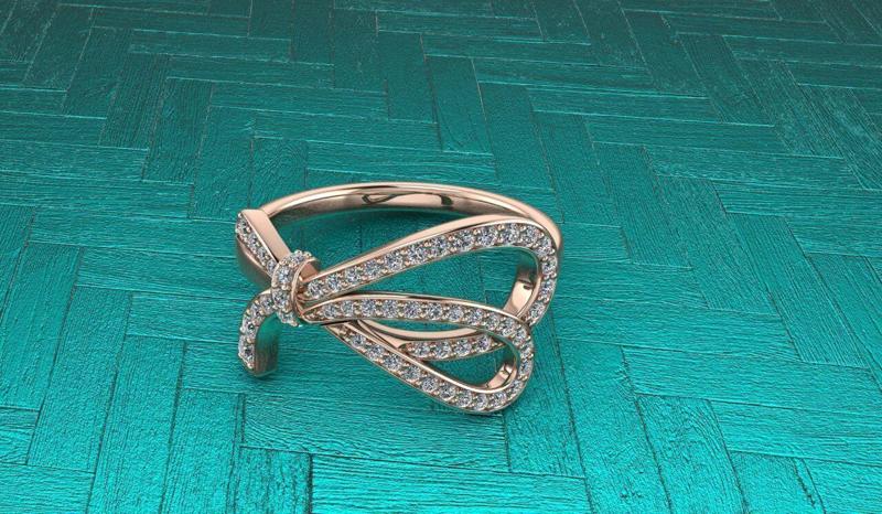 Tiffany Style  Papillon Gold Ring
