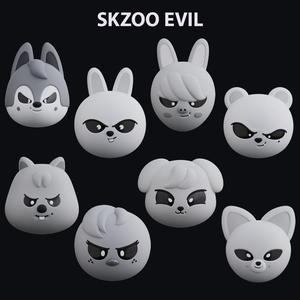 SKZOO EVIL HEADS STRAY KIDS KPOP + KEYCHAINS