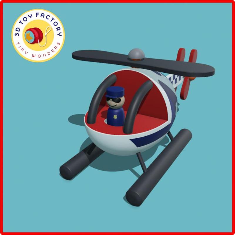 Police Toy Helicopter Prop
