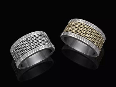 Textured band ring