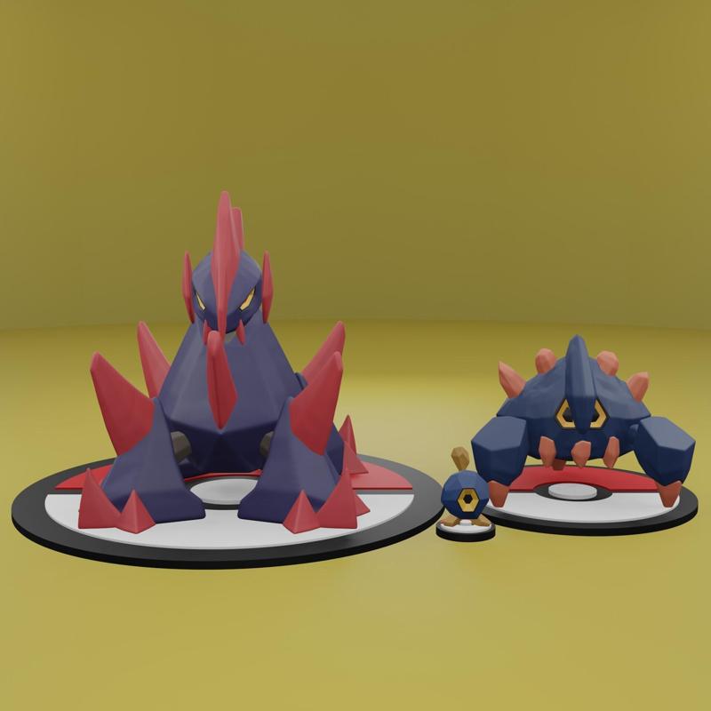 Pokemon No. 524-526 Roggenrola, Boldore, Gigalith