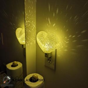 Voronoi Heart Plug Night Light