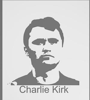 Charlie Kirk – Stencil for Walls and T-Shirts