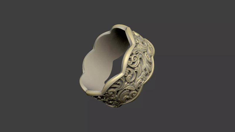 The pattern gothic luxury ring design