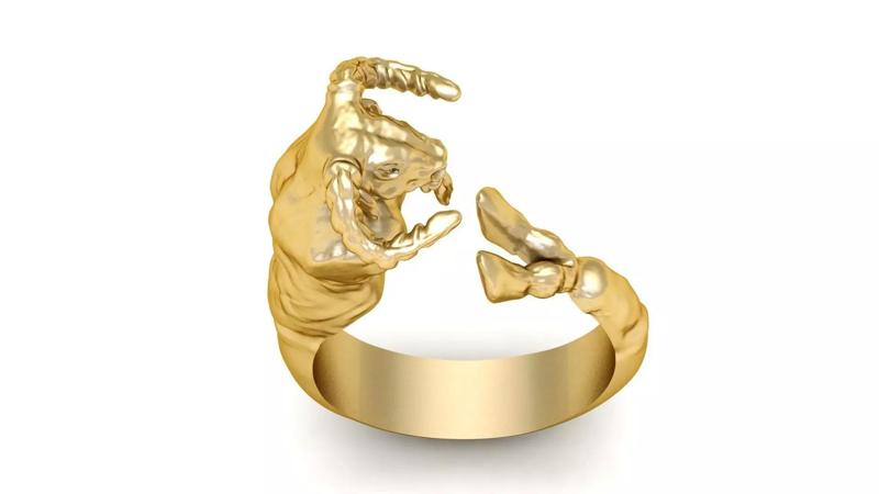 Stylish Bull Ring 3d Printable Model