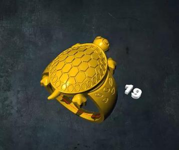 tortois gold turtle ring
