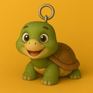 Adorable baby turtle keychain