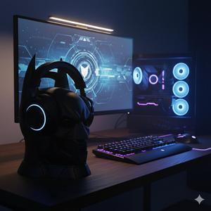 Batman desktop headphone holder