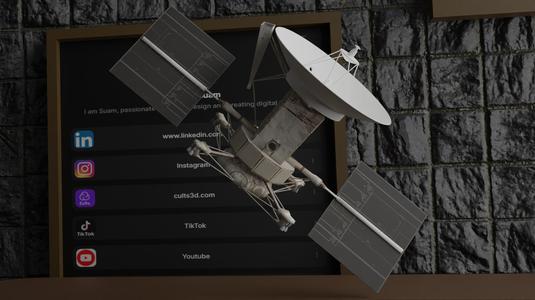 Orbital Satellite Model – Deep Space 3D Printable Craft