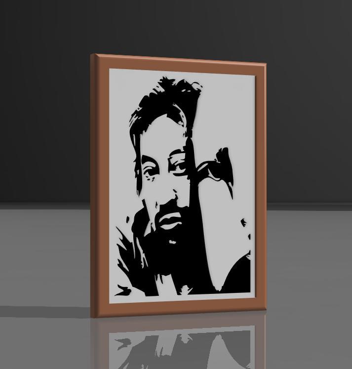 Serge Gainsbourg" decorative frame