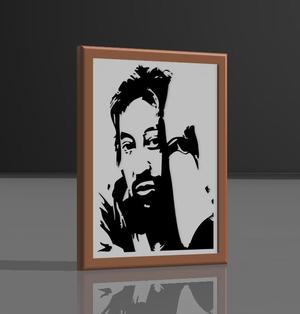 Serge Gainsbourg" decorative frame