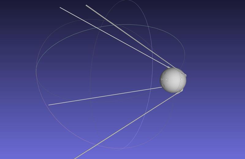 Sputnik Satellite 3D-Printable Detailed Scale Model