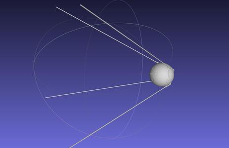 Sputnik Satellite 3D-Printable Detailed Scale Model