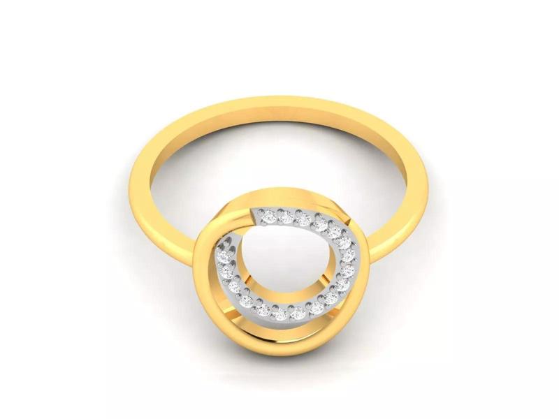 Solitaire Women Ring 3dm STL OBJ FBX Render Details