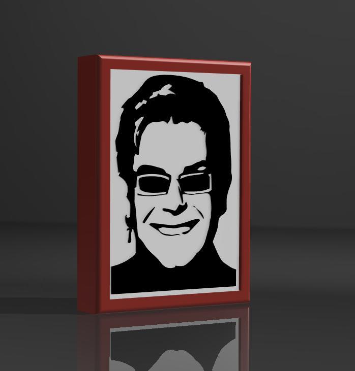 frame portrait led elton john