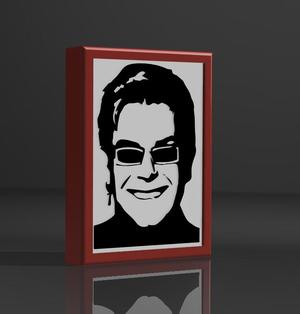 frame portrait led elton john