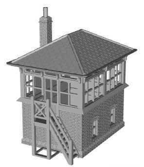 LBSCR Small S&F type 5 Signal box (left hand access) 1/100 scale