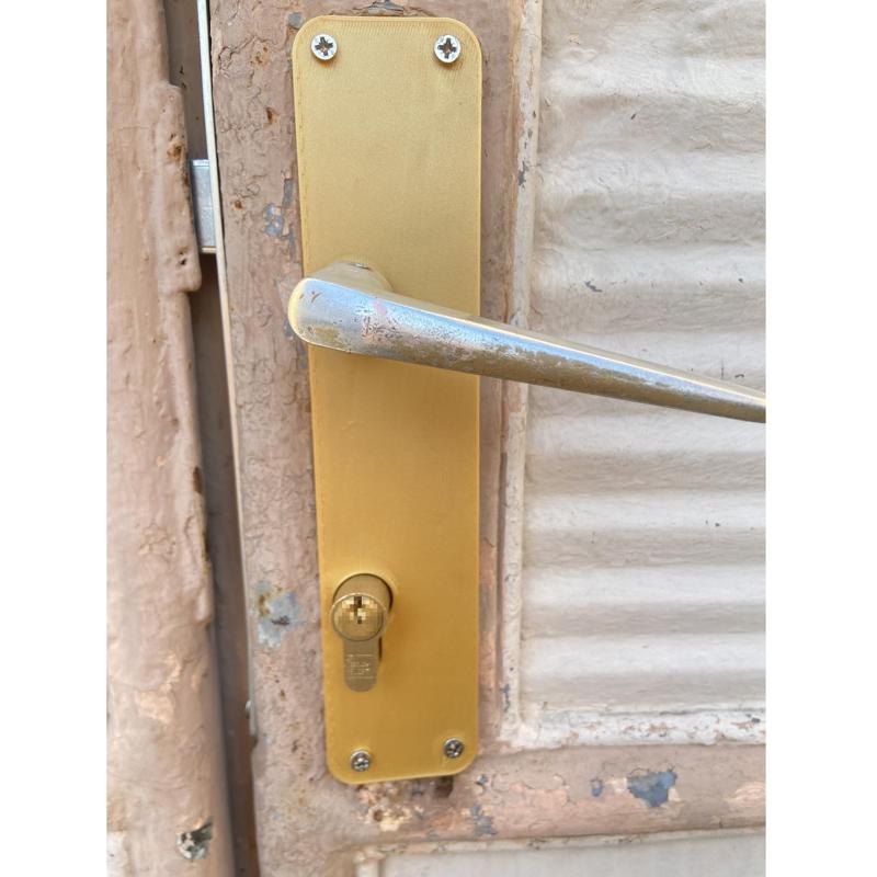 Door Keyhole Plate, Backplate, Escutcheon plate, Door trim plate - Lock Plate, Handle Plate, Escutcheon, Keyhole Cover, Rosette, Protective Plate - PZ 90