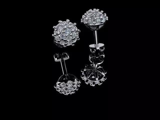 Earring pair of diamond stud earrings