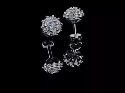 Earring pair of diamond stud earrings