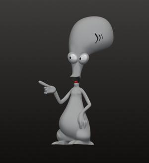 Roger Alien 3D Model | American Dad STL Figure for 3D Printing Fans