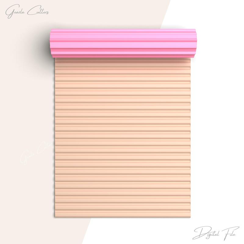 Lines Texture Roller For Polymer Clay, Line Clay Texture Roller Printable Stl File, Polymer Clay Tools, Digital STL File, No: 770