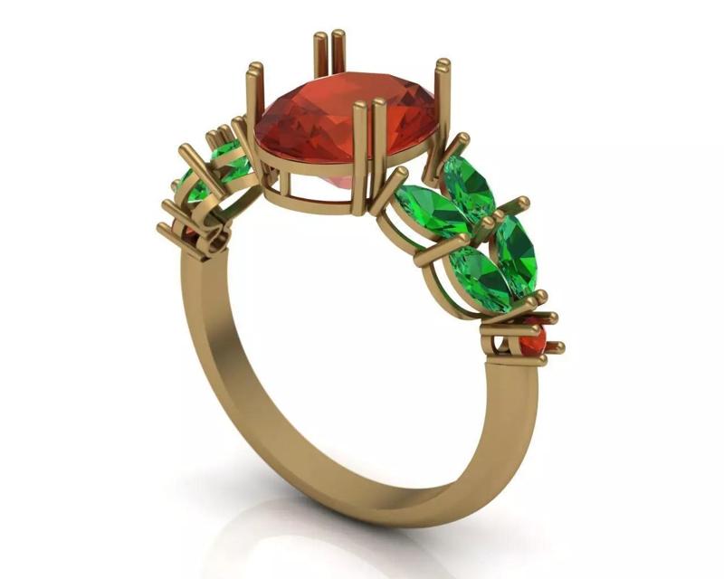 Solitaire Wedding Engagement Women Ring 3D print model