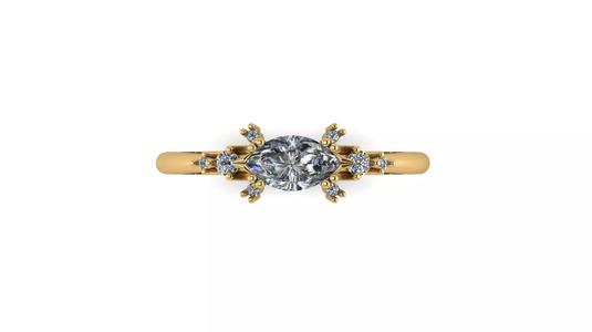 Diamond Eyelet Ring