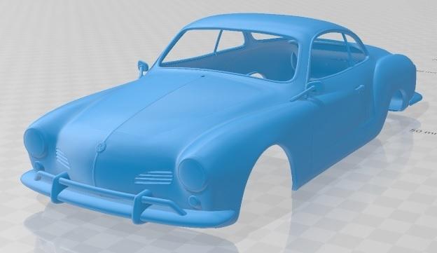Volkswagen Karmann Ghia 1955 Printable Body Car