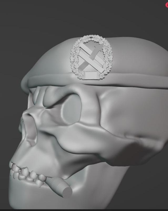 Totenkopf Bundeswehr Barett ZOpInfo (OLD)