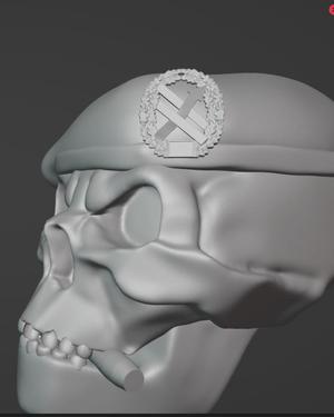 Totenkopf Bundeswehr Barett ZOpInfo (OLD)